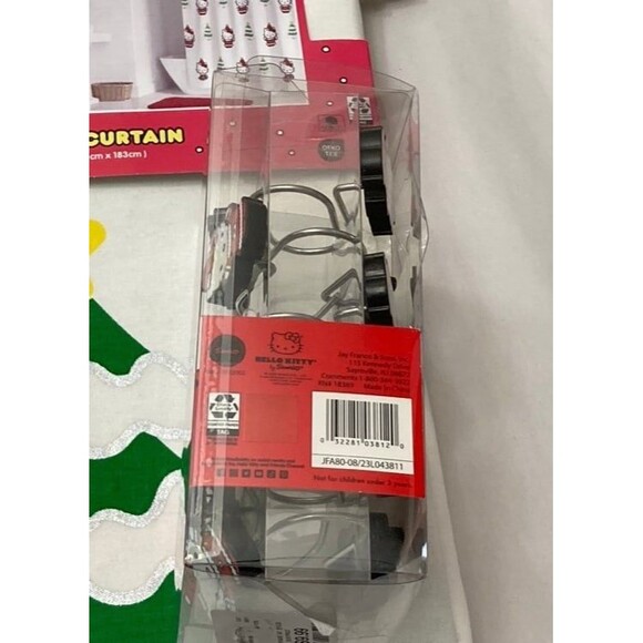 Hello kitty Christmas Shower Curtain and shower hooks set - Picture 6 of 7